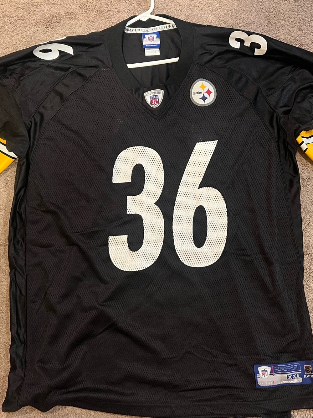 EUC Pittsburgh Steelers Reebok Jerome Bettis Football Jersey Men’s 2XL Home NFL